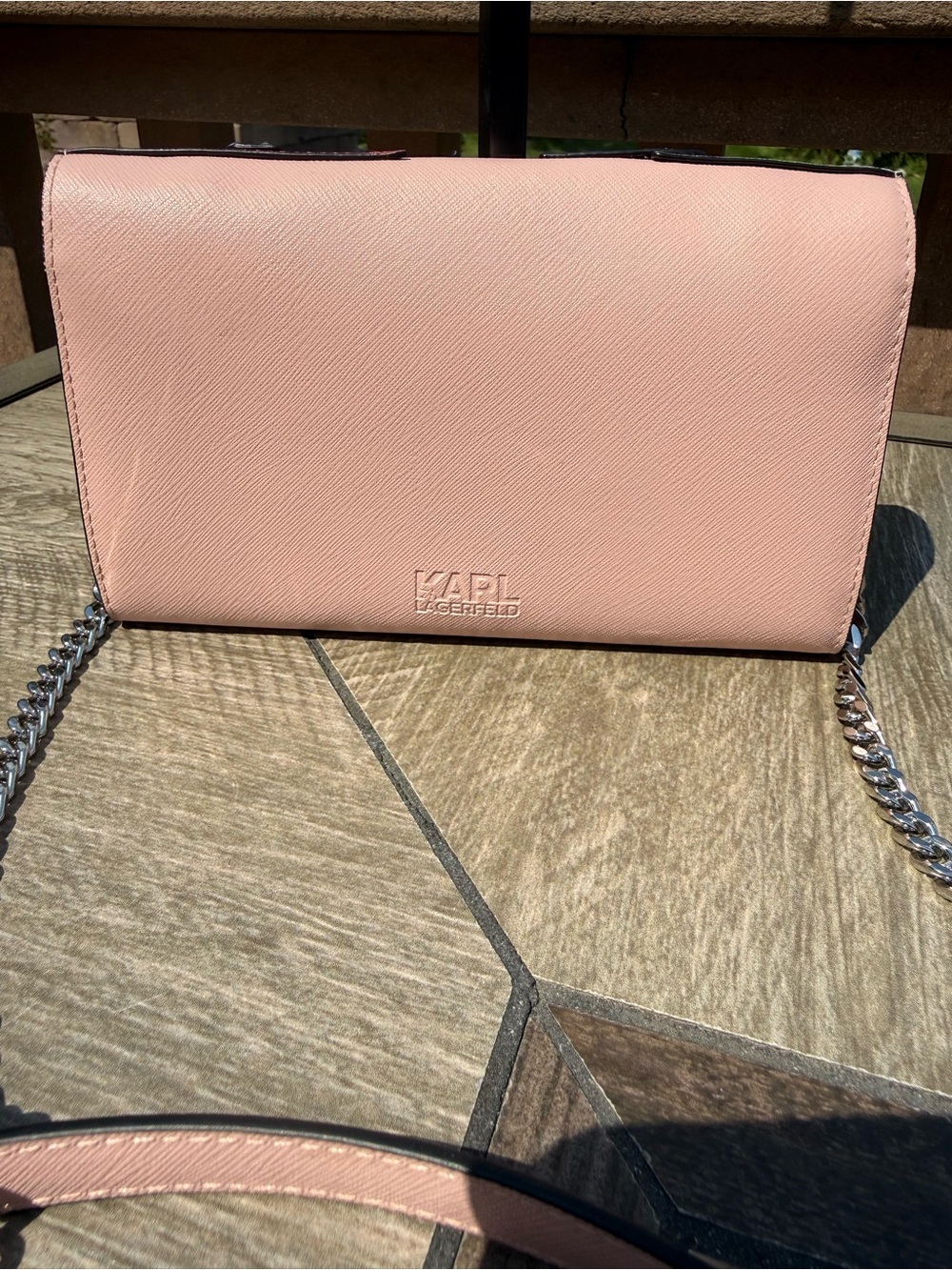 NWOT Karl Lagerfeld Paris Connie
Flap Crossbody Bag Music Star Studs Pink - Picture 5 of 13